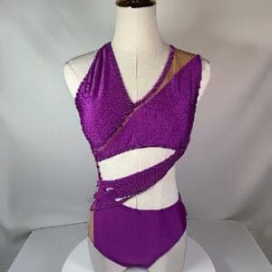 LA Dance Designs Purple Dance Costume (Child/Junior, NEW) - front