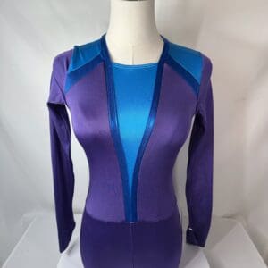 The Line Up Dance Purple and Teal Costume (Child 12, NEW) - front