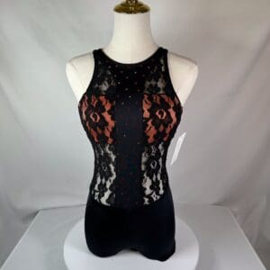 The Line Up Dance Costume Black and Orange-gold toned(Child 10, NEW) - front