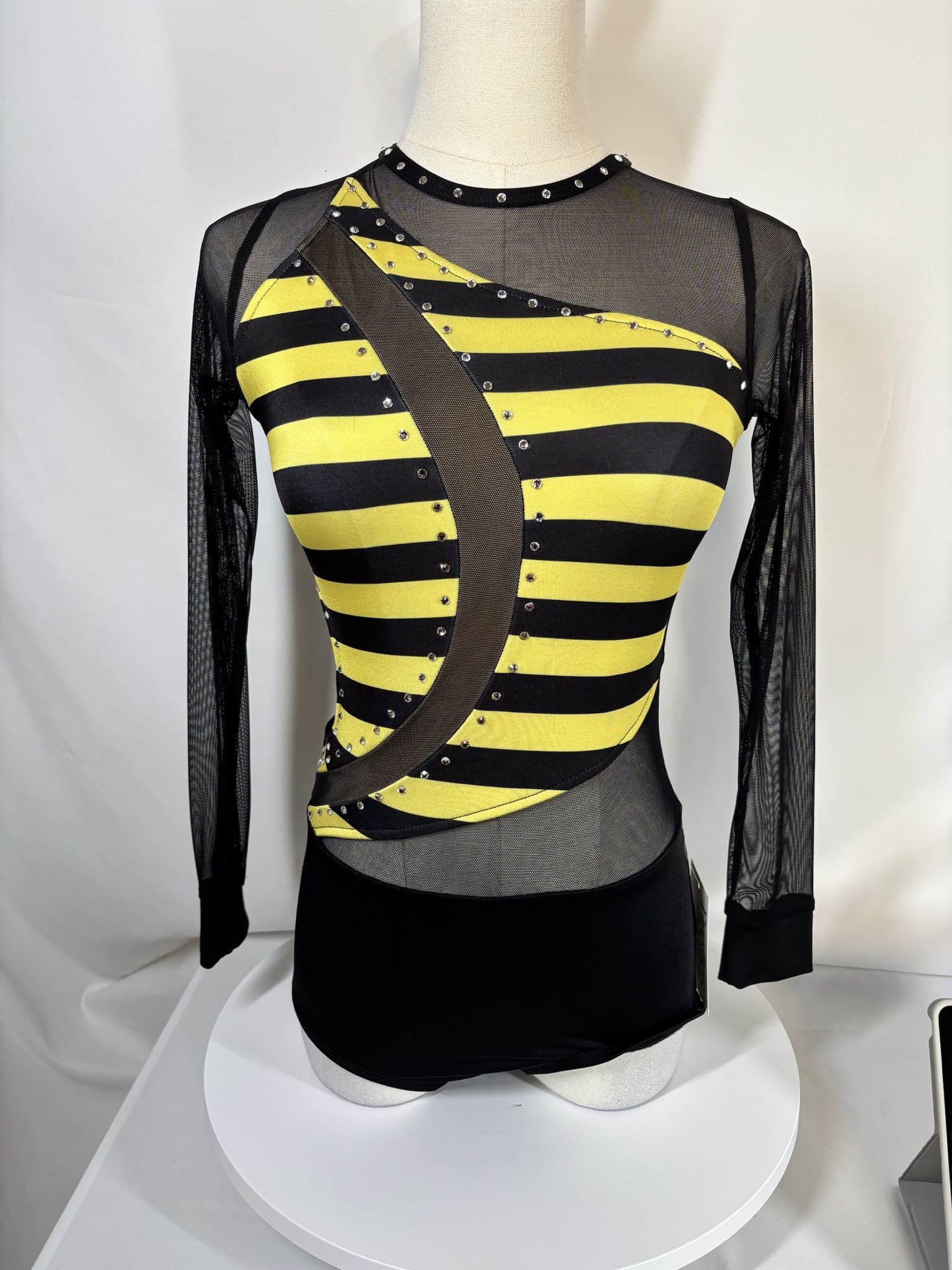 The Line Up Black And Yellow Striped dress – (Gently Used - Child 14) Bold and eye-catc... - front