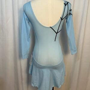 Light Blue Spiderweb Character Figure Skating Dress