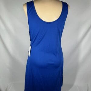 front view of Royal Blue Sleeveless Simple Figure Skating Dress